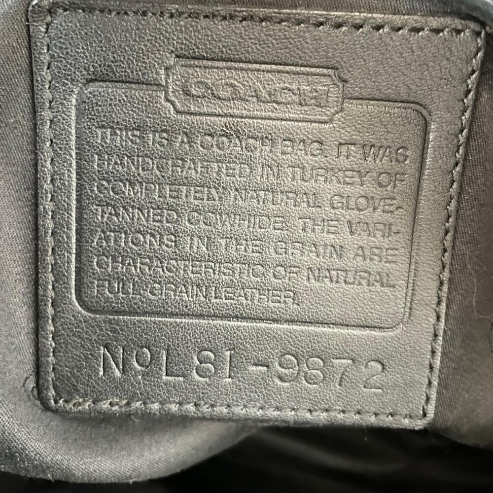 Vintage 1990's Leather Coach Bag #9872 - Picture 7 of 11